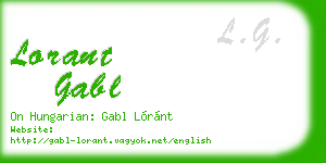 lorant gabl business card