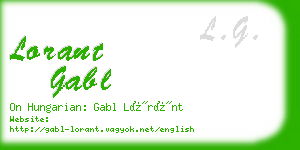 lorant gabl business card
